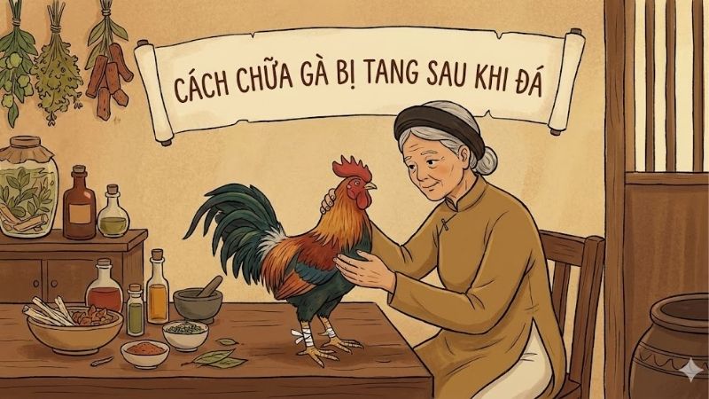Cách chữa gà bị tang sau khi đá – Cách chăm sóc đúng cách 3 cach-chua-ga-bi-tang-sau-khi-da